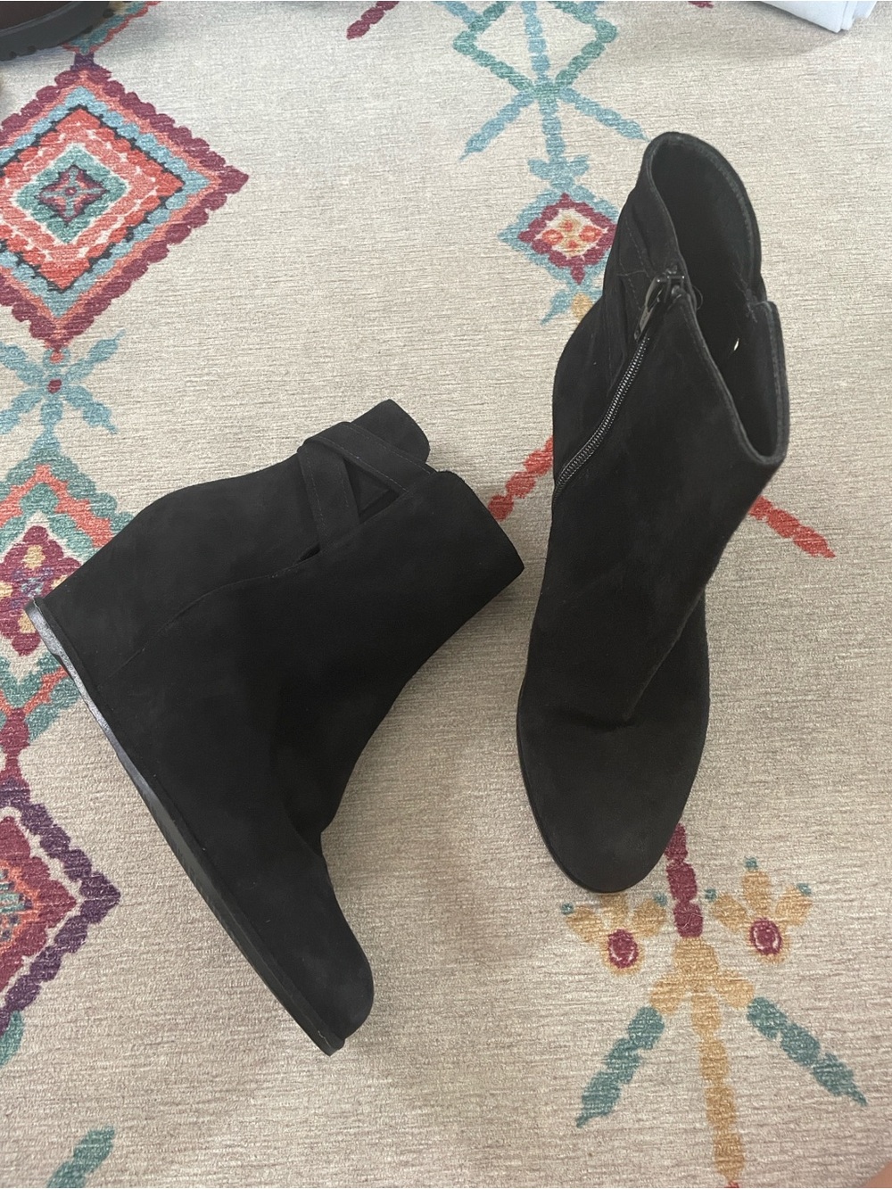 Stuart Weitzman Hidden wedge suede ankle boots